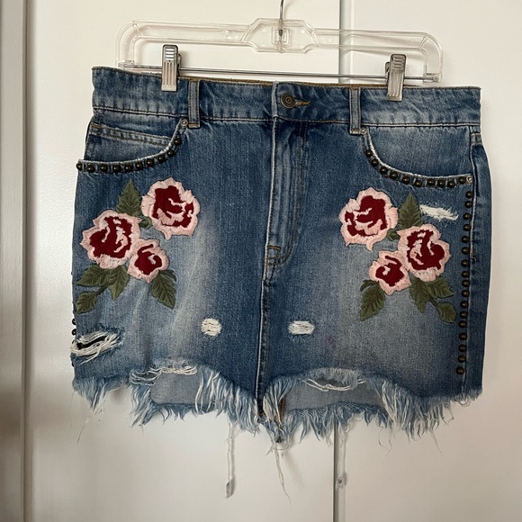 Free People Embroidered Mini Skirt - Picture 3 of 7